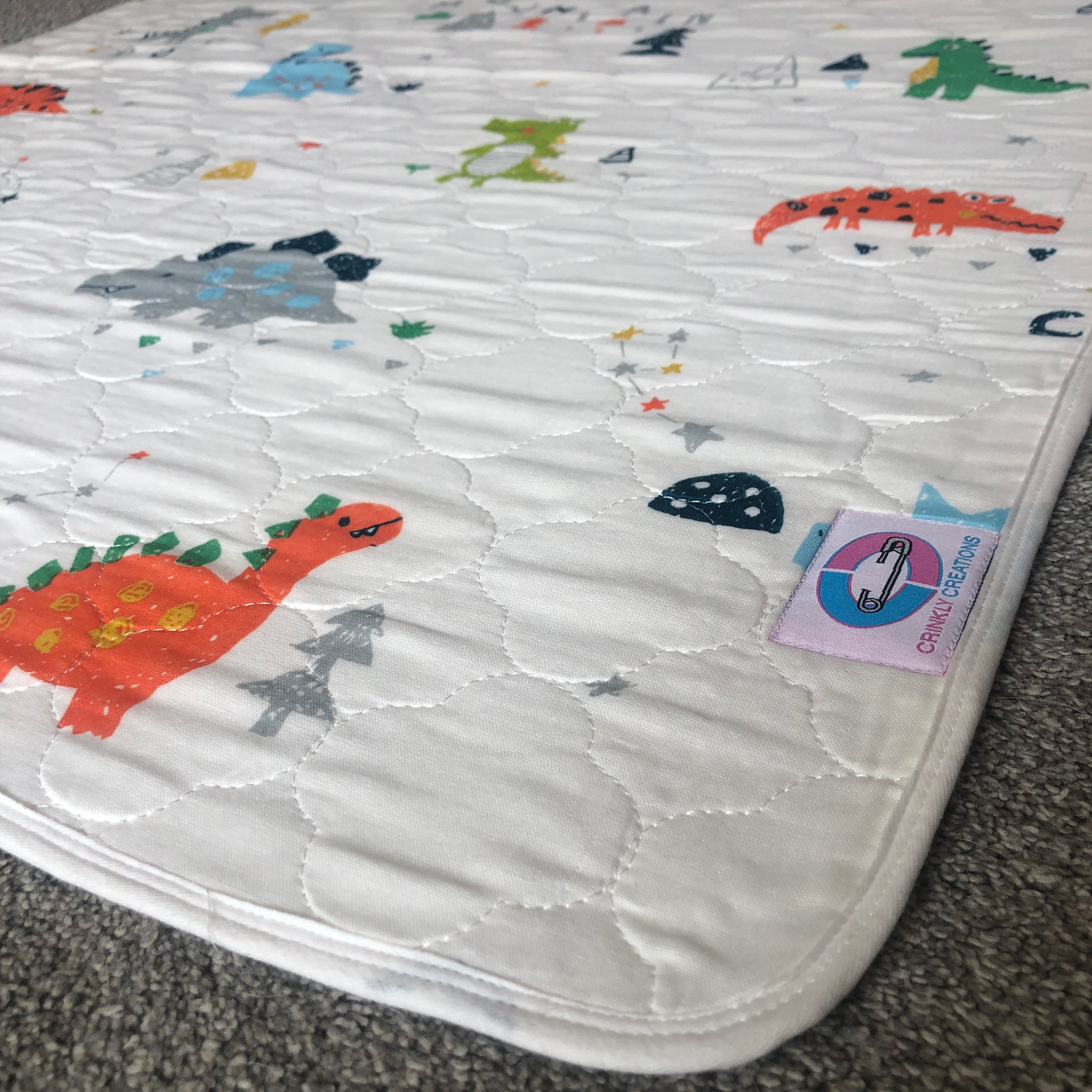 Dinosaur Design Adult Baby Changing Mat Crinkly Creations